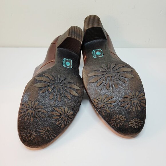 MONTANA Artisan Crafted Women's Brown Leather Cap Toe BOOTIE Comfort Shoes 8.5 M - Picture 6 of 6